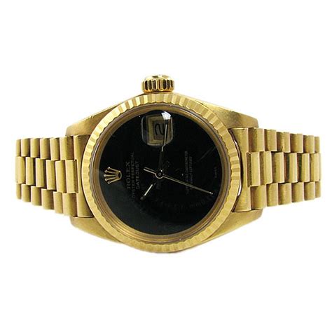 vintage gold rolex black face|24k gold rolex watch price.